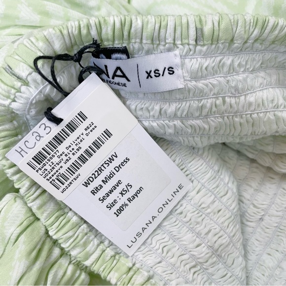 Lusana Rita Maxi Dress in Seawave Pump Friendly NWT Women Dress Size XS & S - Picture 6 of 7